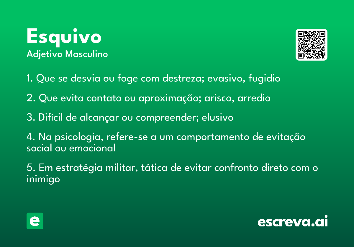 esquivo