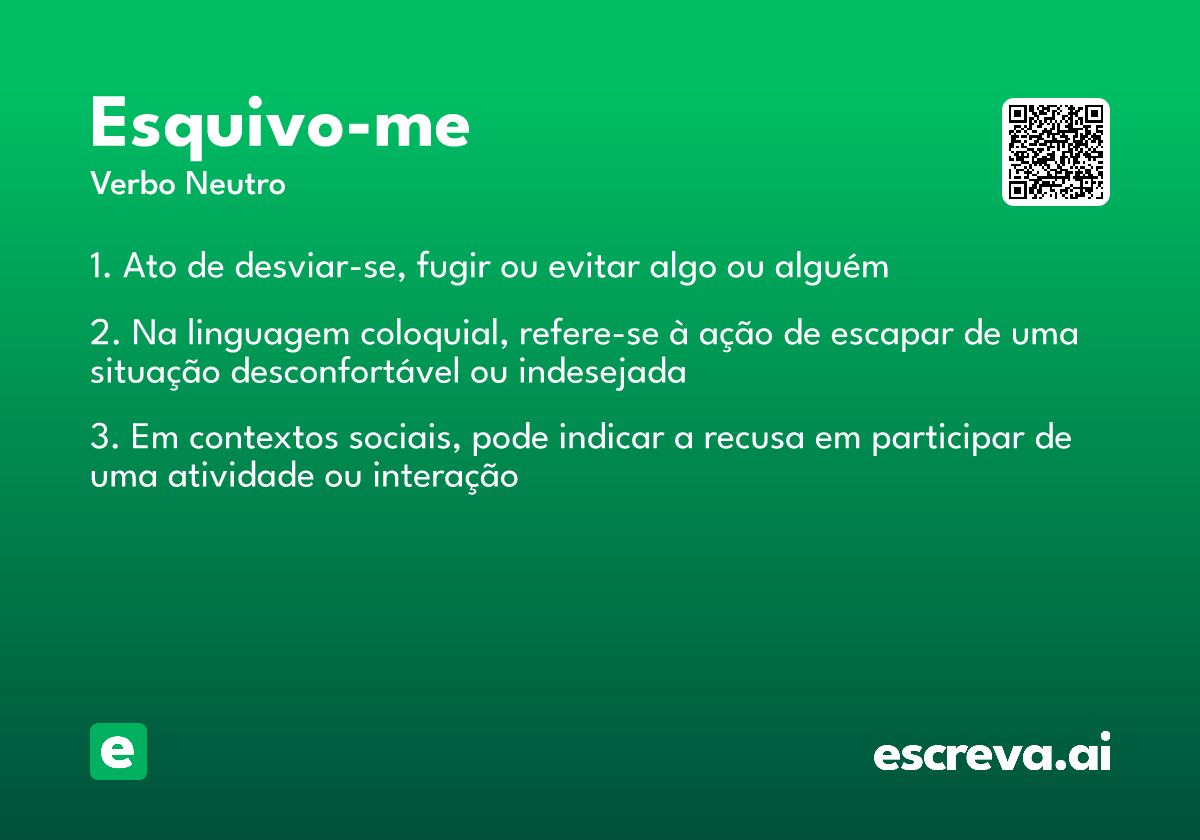 esquivo-me