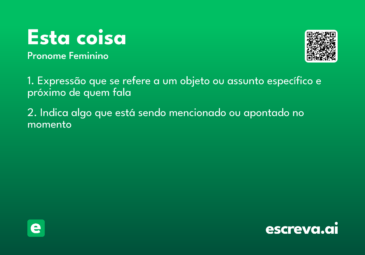 esta coisa