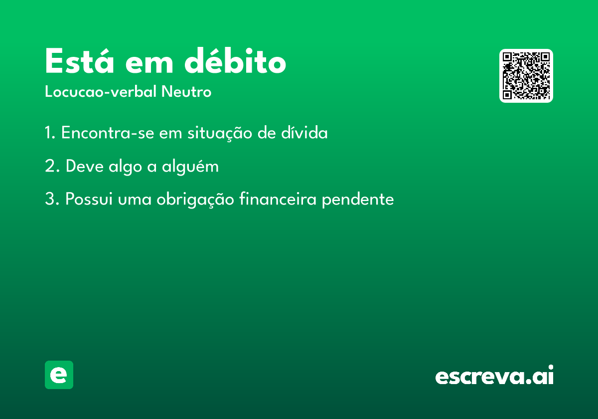 está em débito