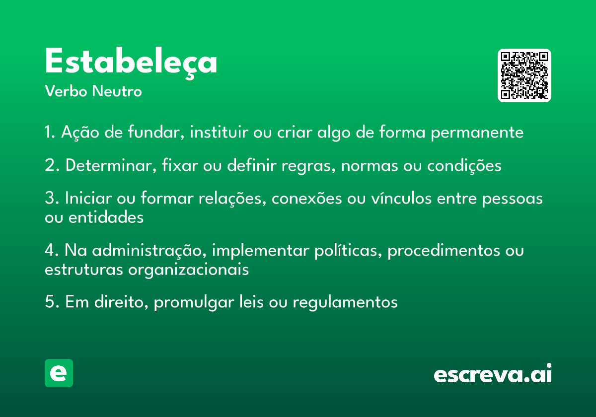 estabeleça