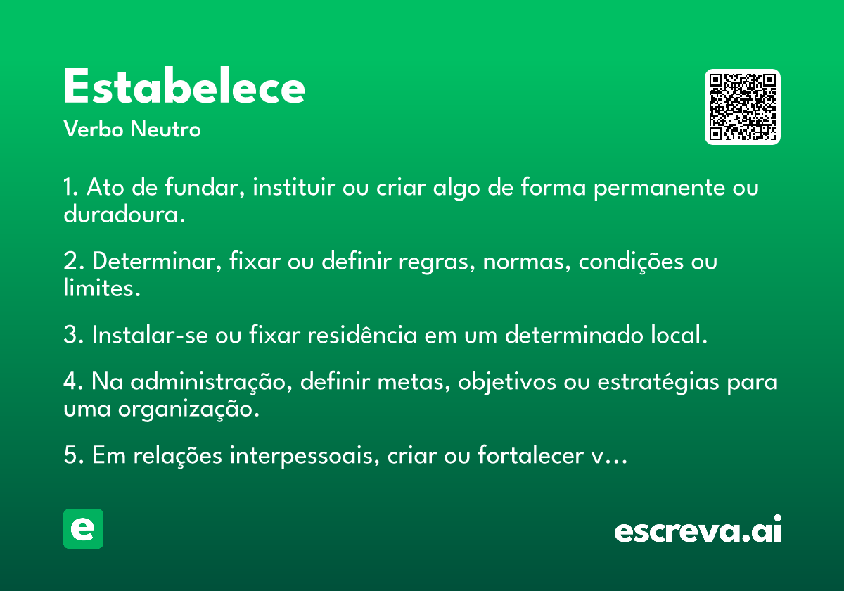 estabelece