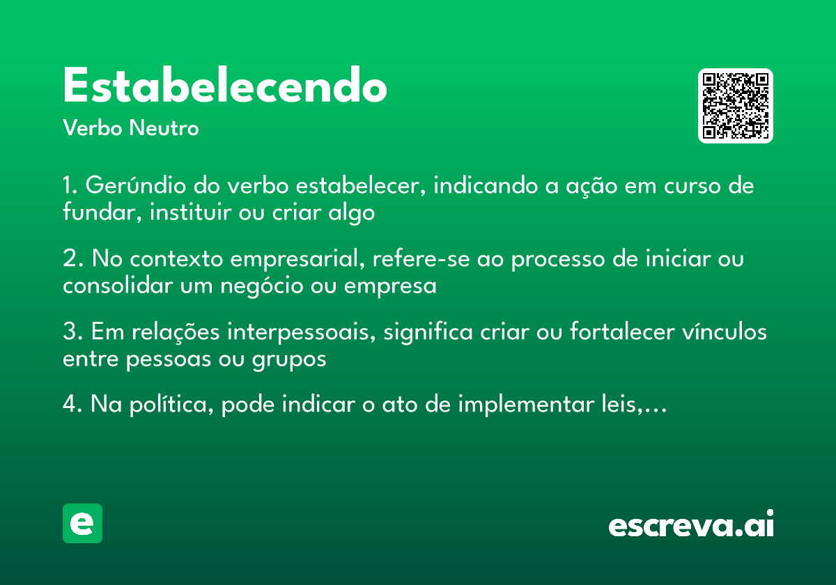 estabelecendo