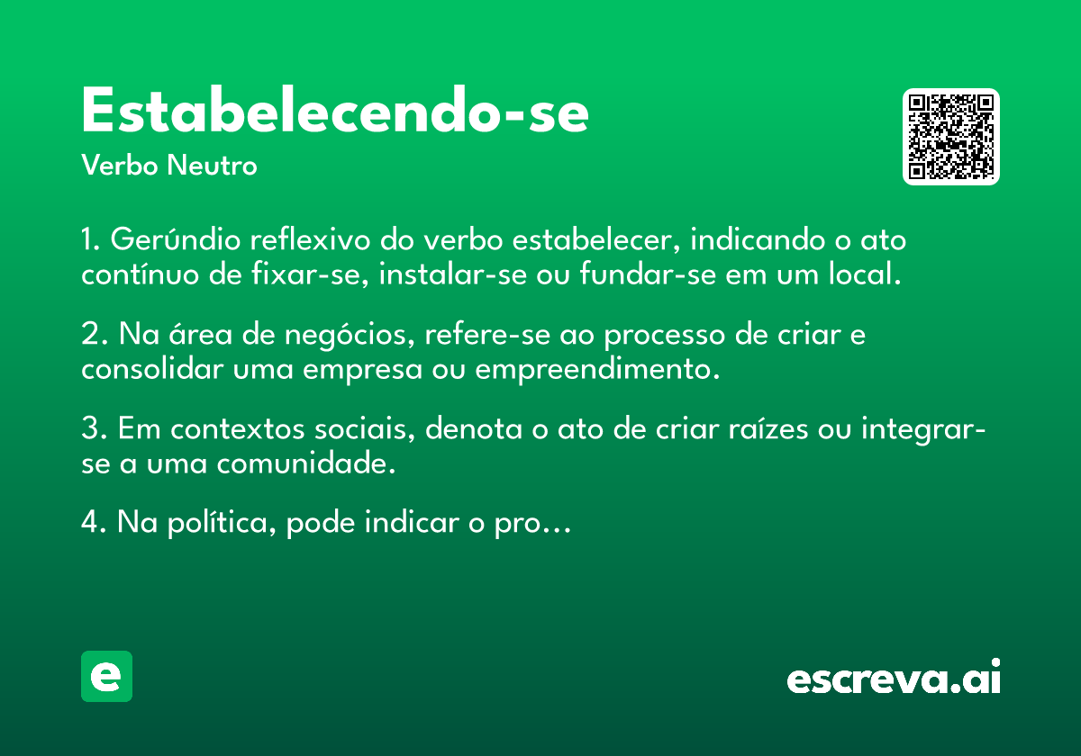 estabelecendo-se
