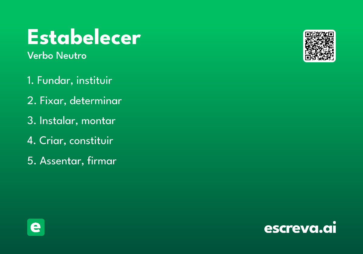 estabelecer