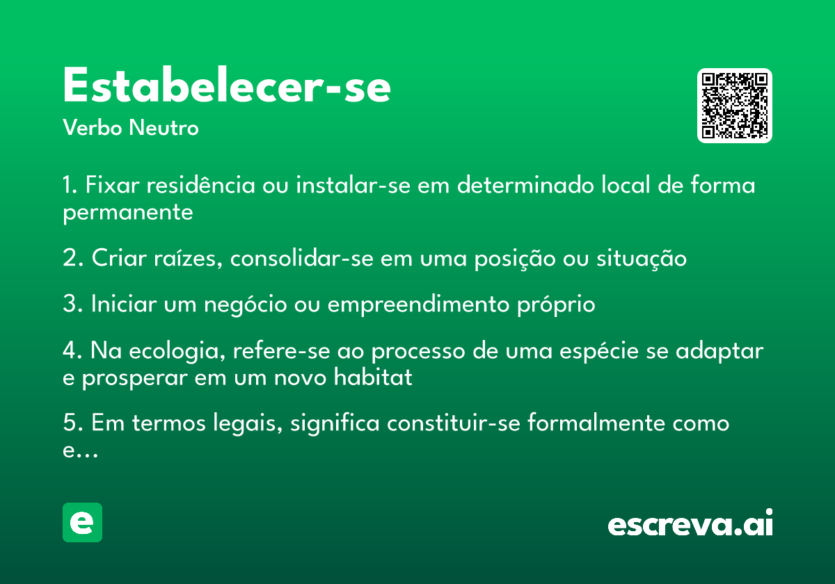 estabelecer-se