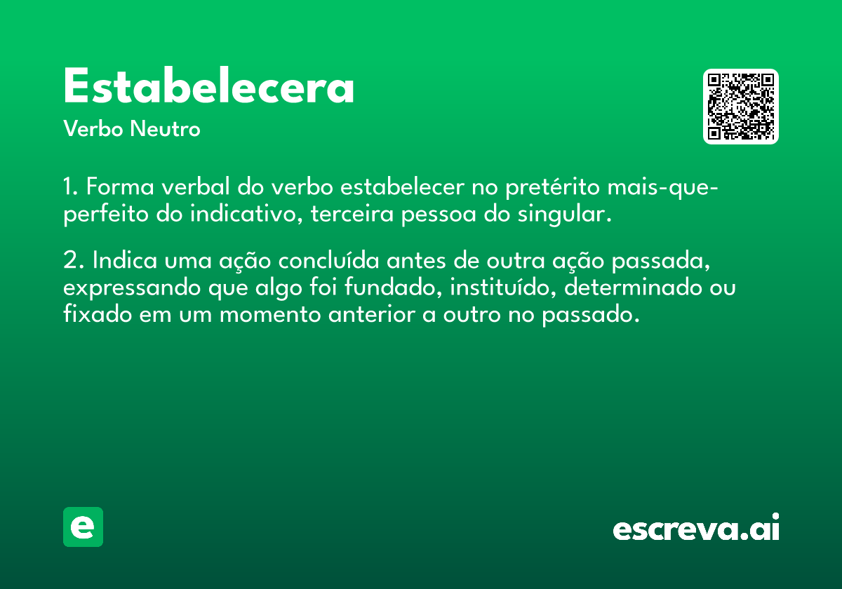 estabelecera