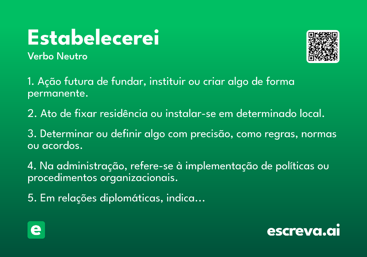 estabelecerei