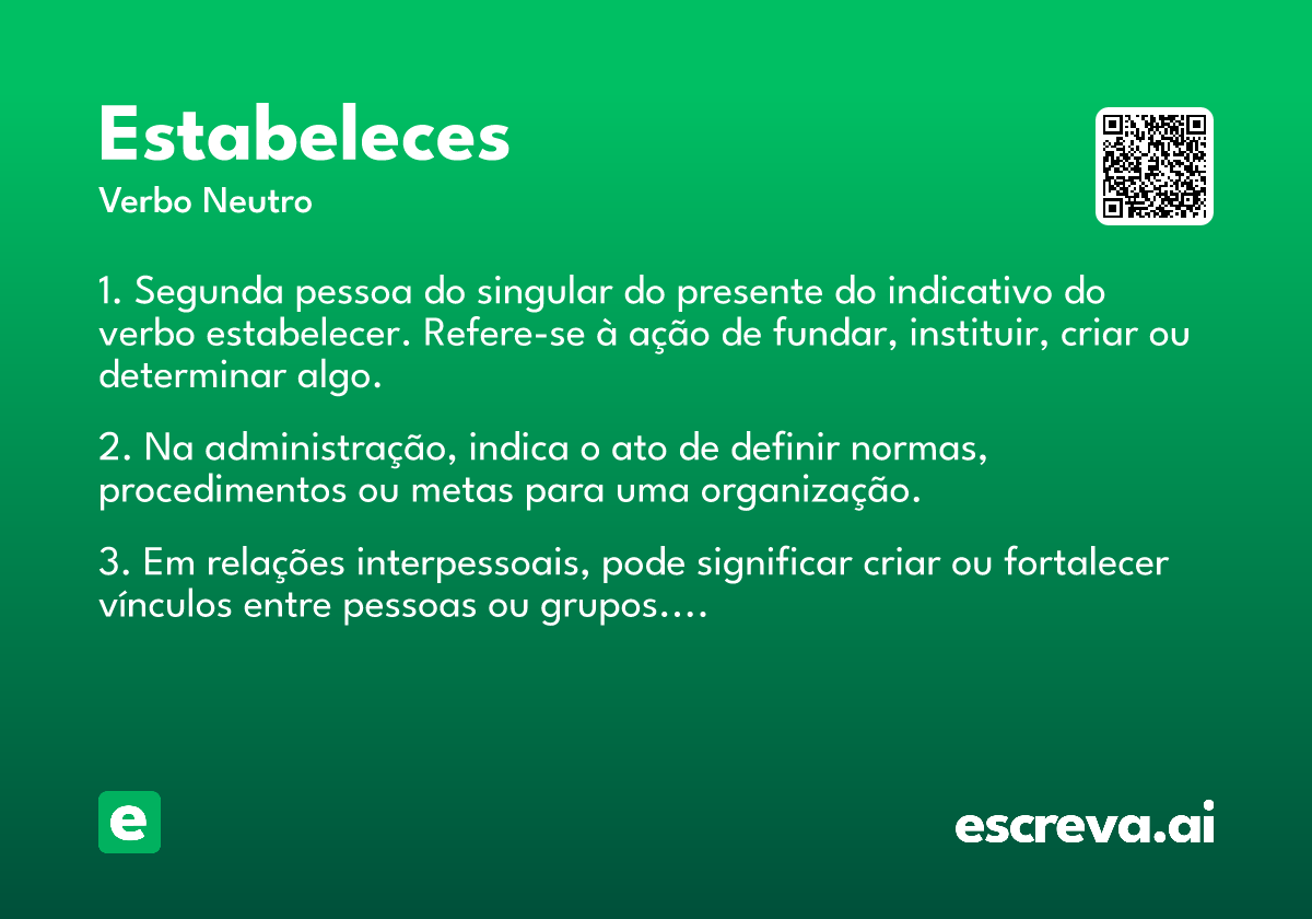 estabeleces