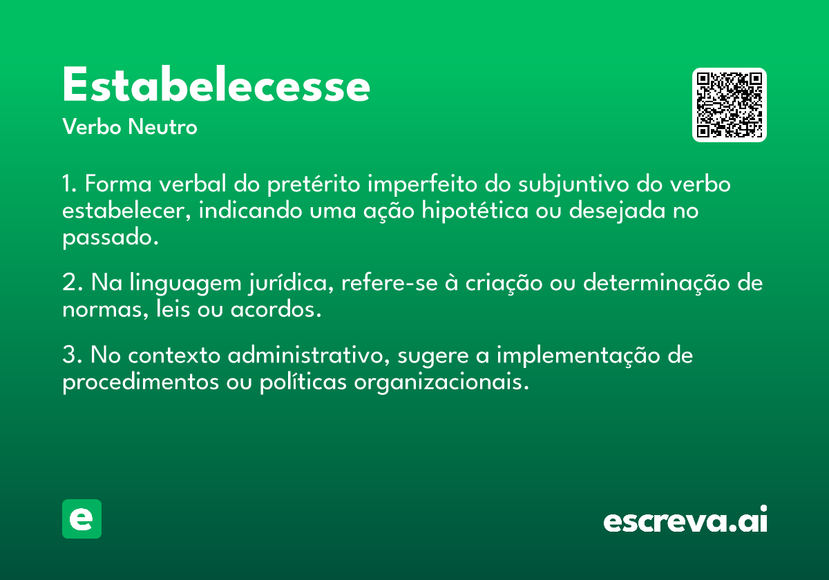 estabelecesse