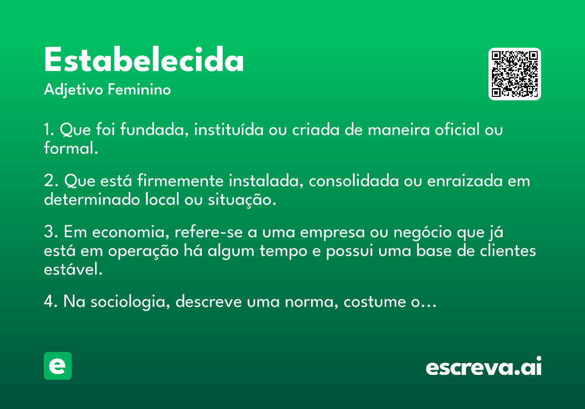 estabelecida