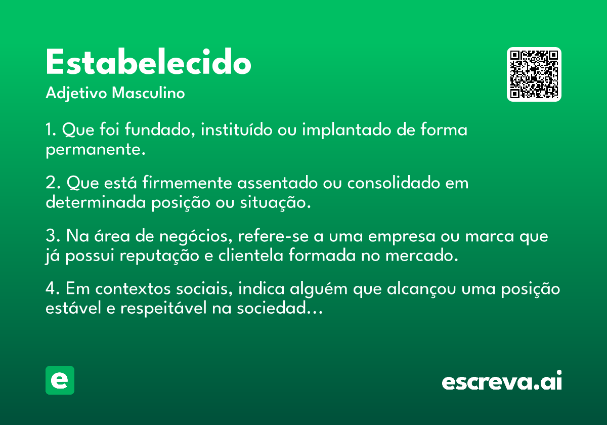 estabelecido