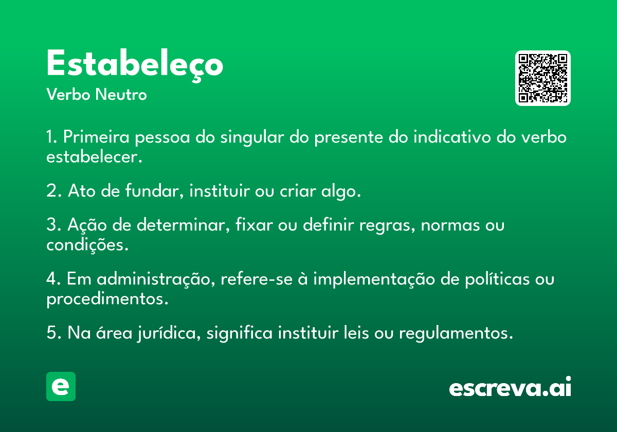estabeleço