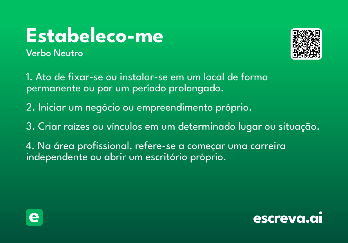 estabeleco-me
