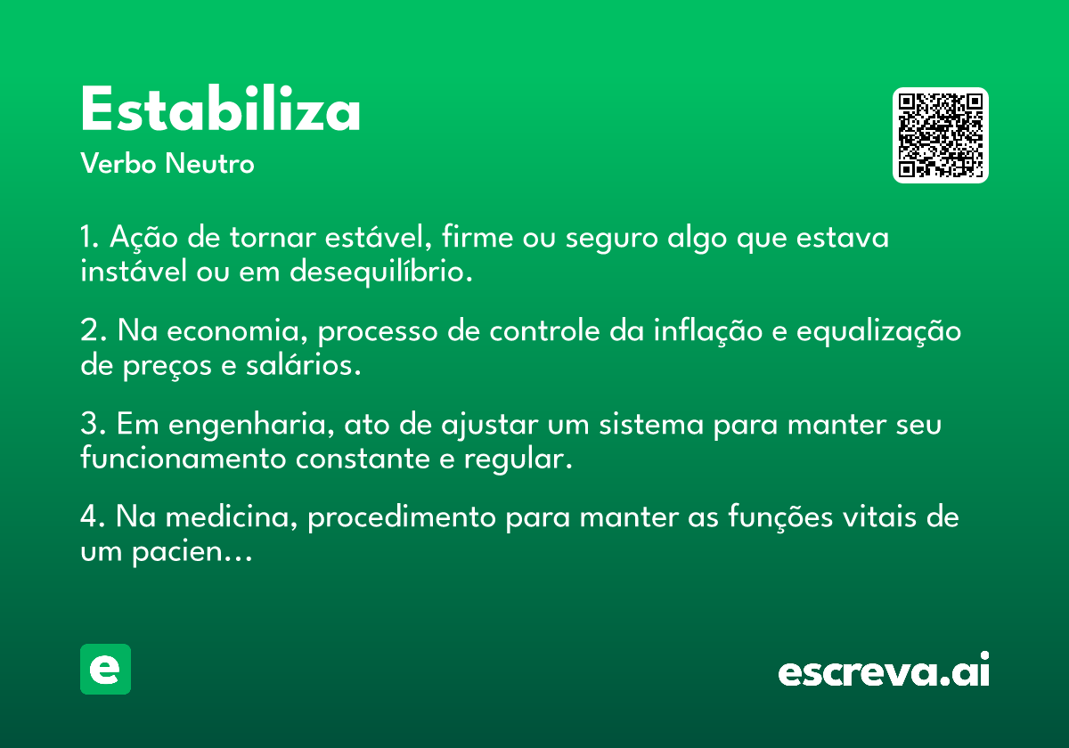 estabiliza