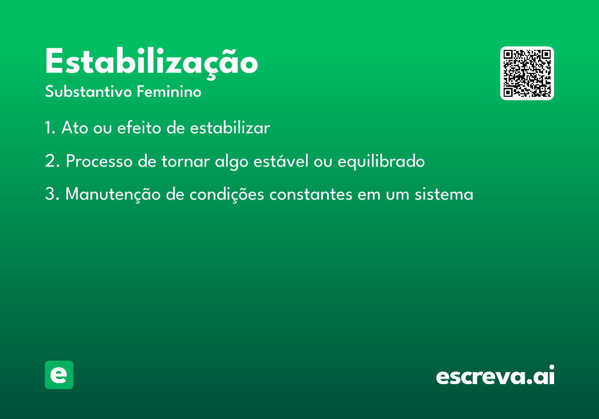 estabilização