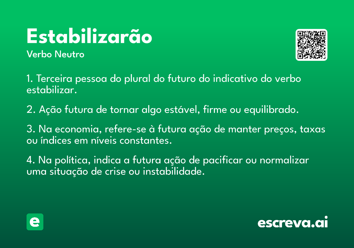 estabilizarão