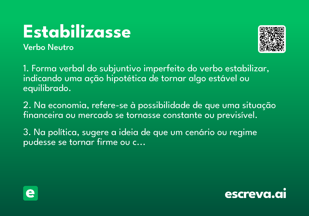 estabilizasse