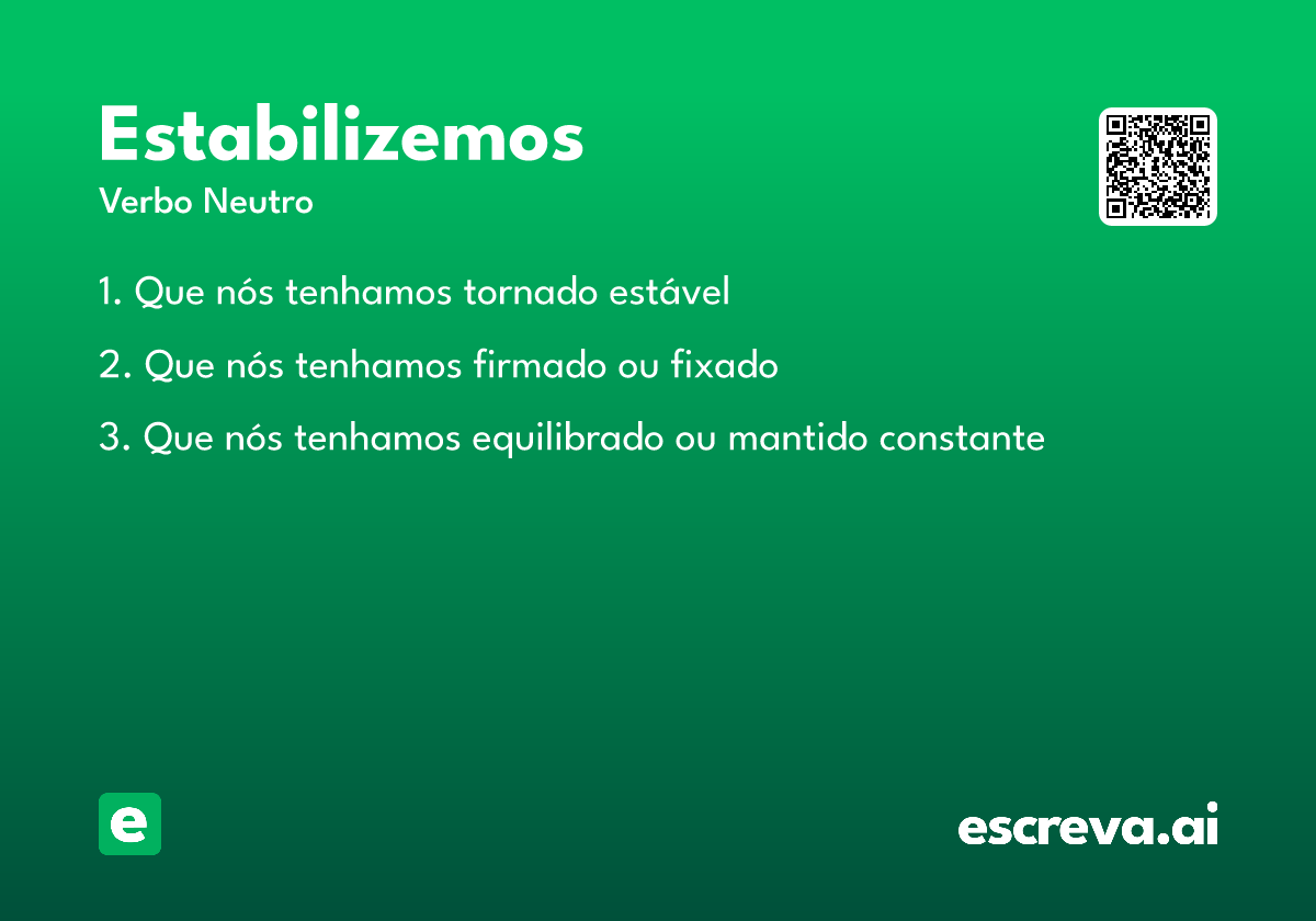 estabilizemos