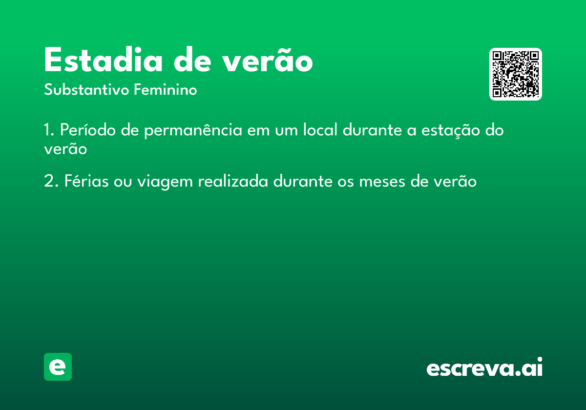 estadia de verão
