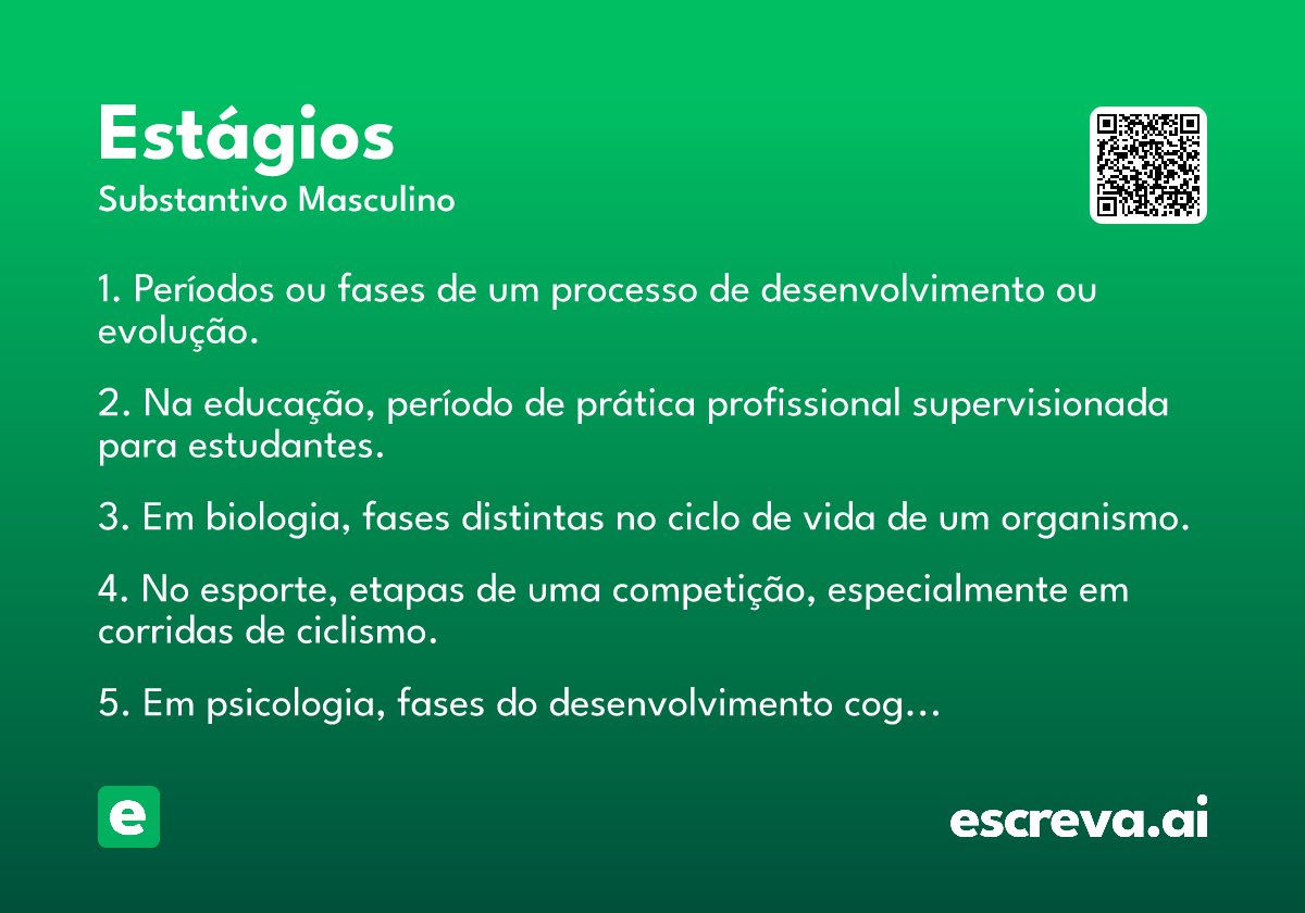 estágios