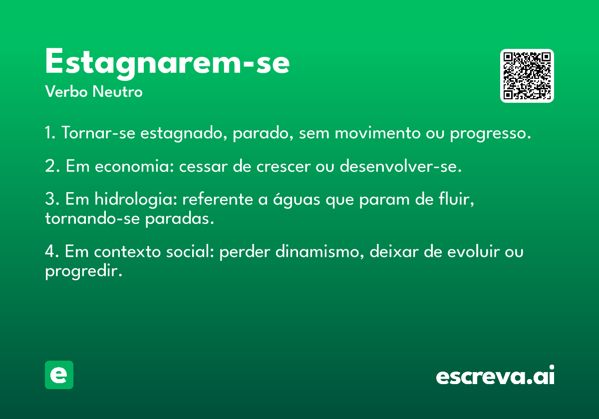 estagnarem-se