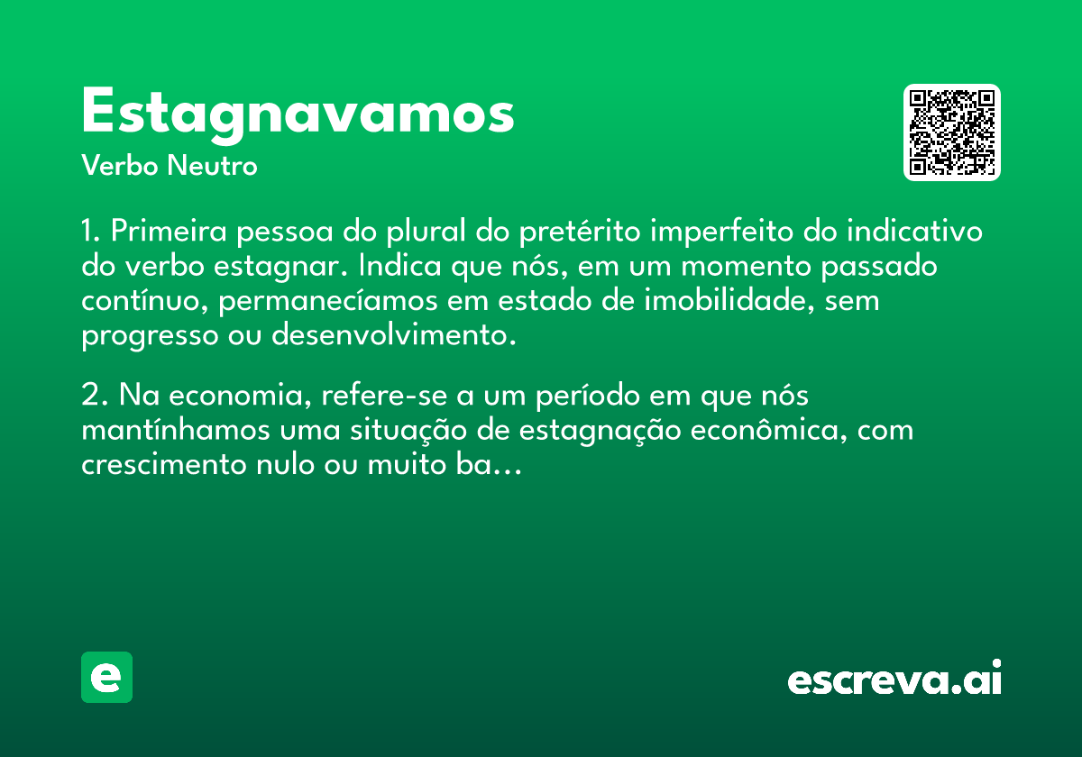 estagnavamos