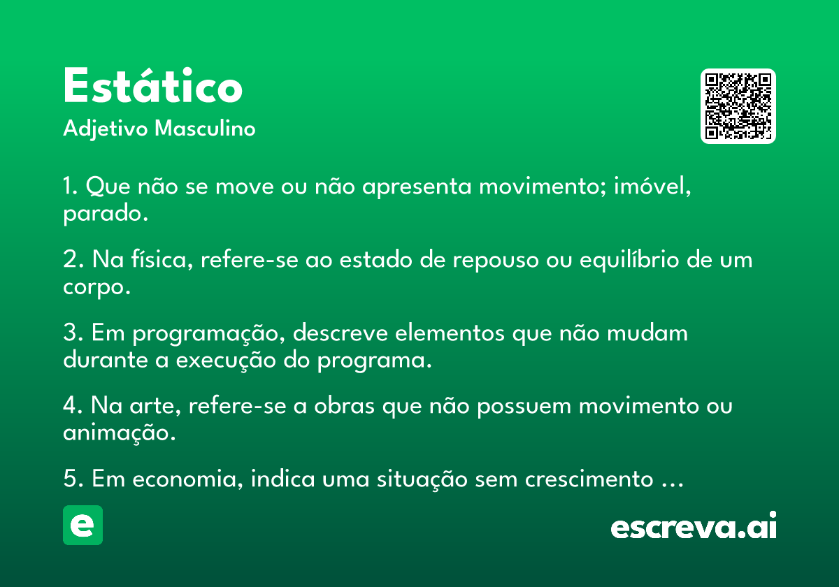 estático
