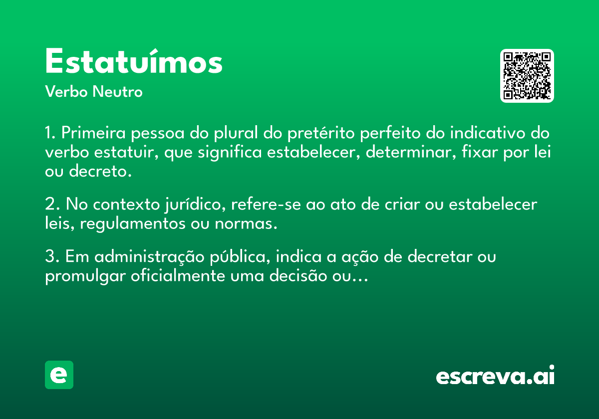 estatuímos