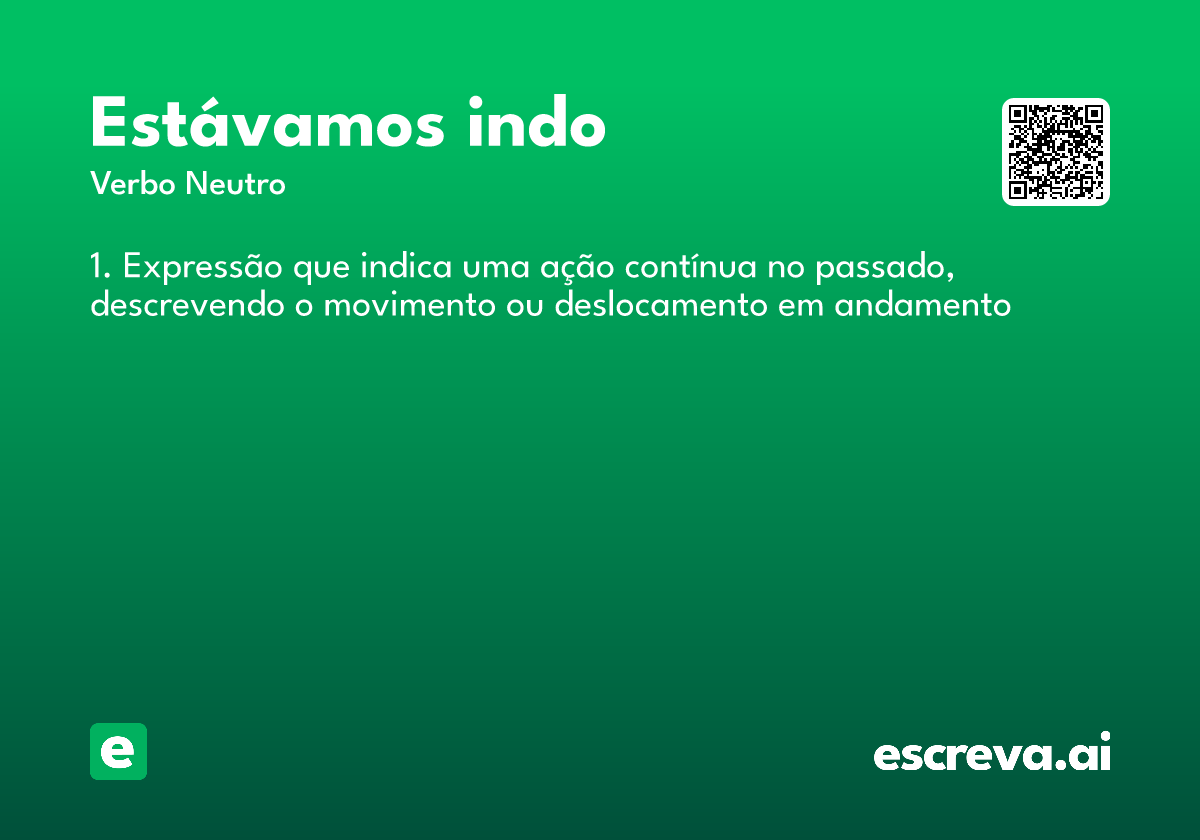 estávamos indo