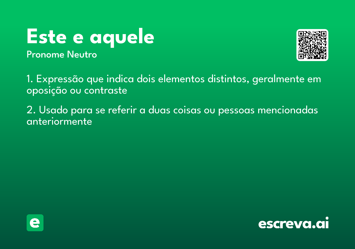 este e aquele