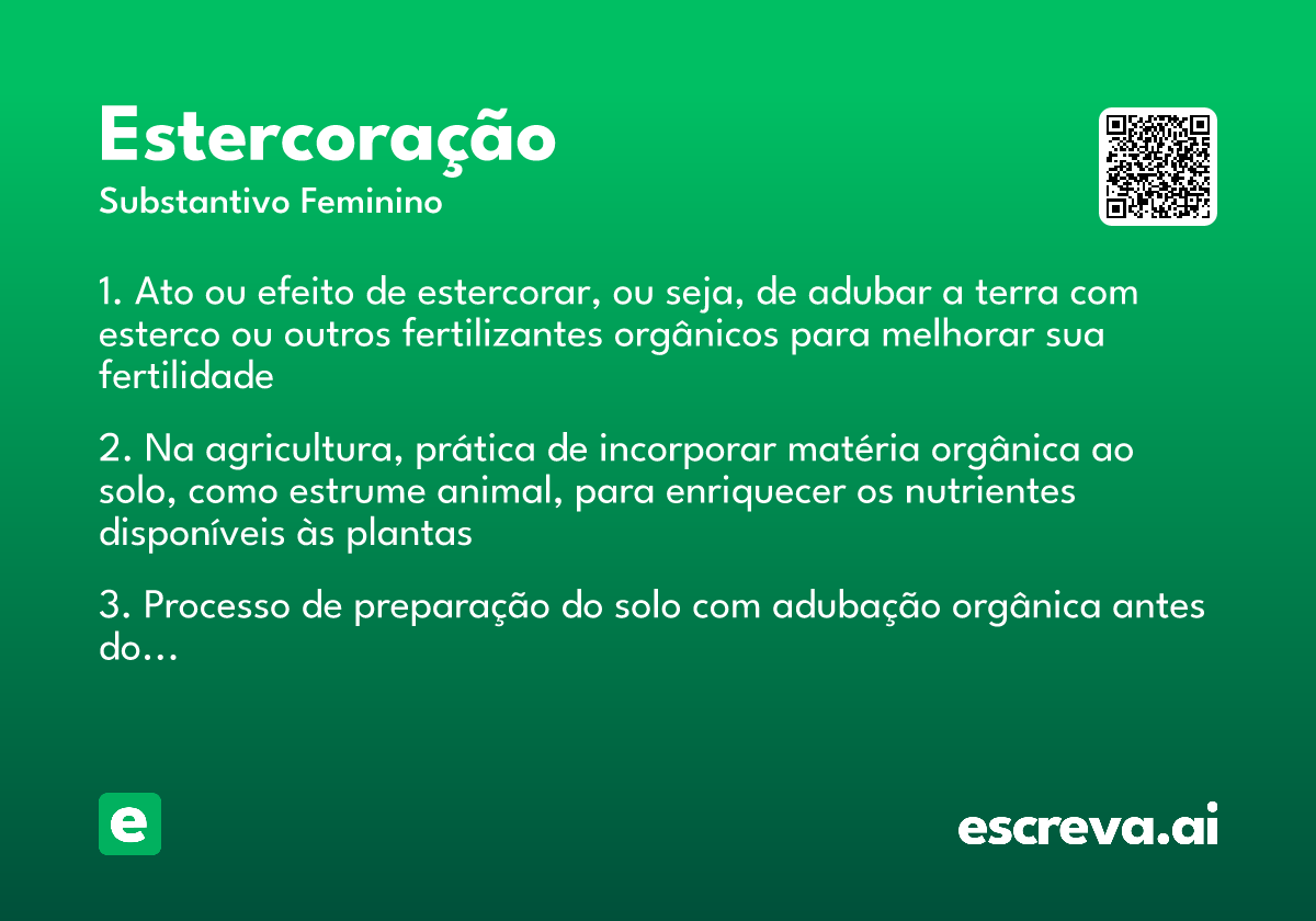 estercoração