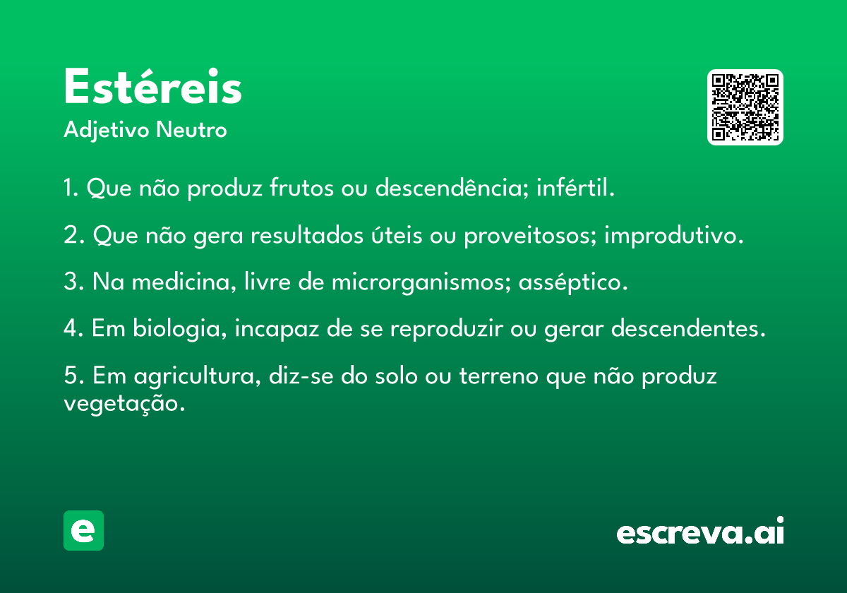 estéreis