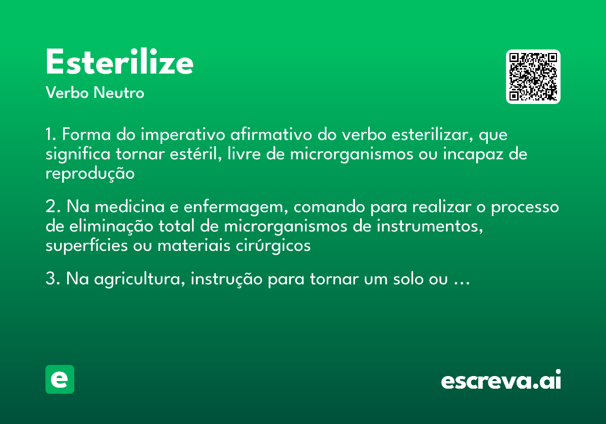 esterilize