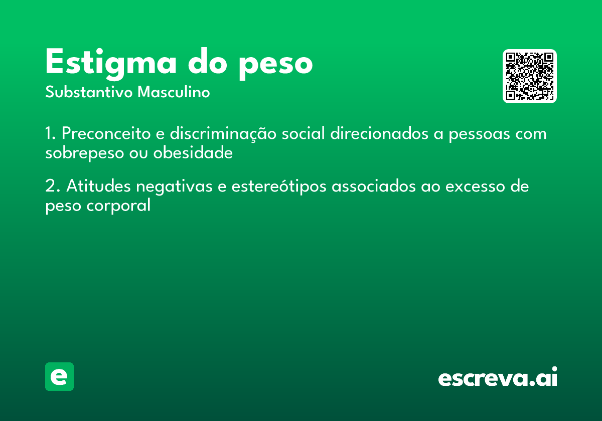 estigma do peso