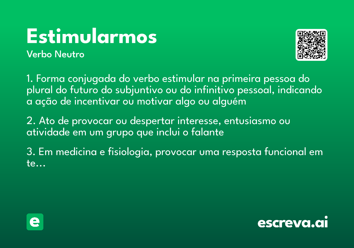 estimularmos
