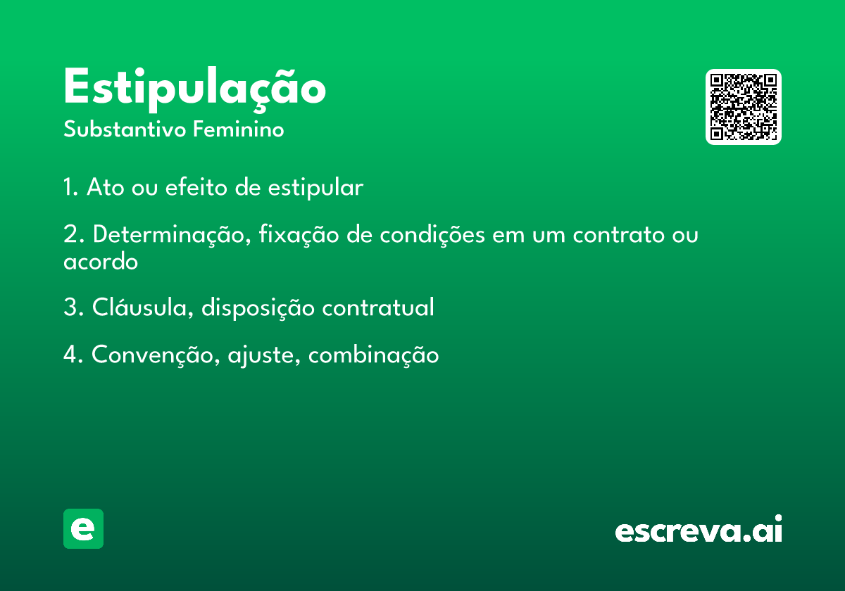estipulação