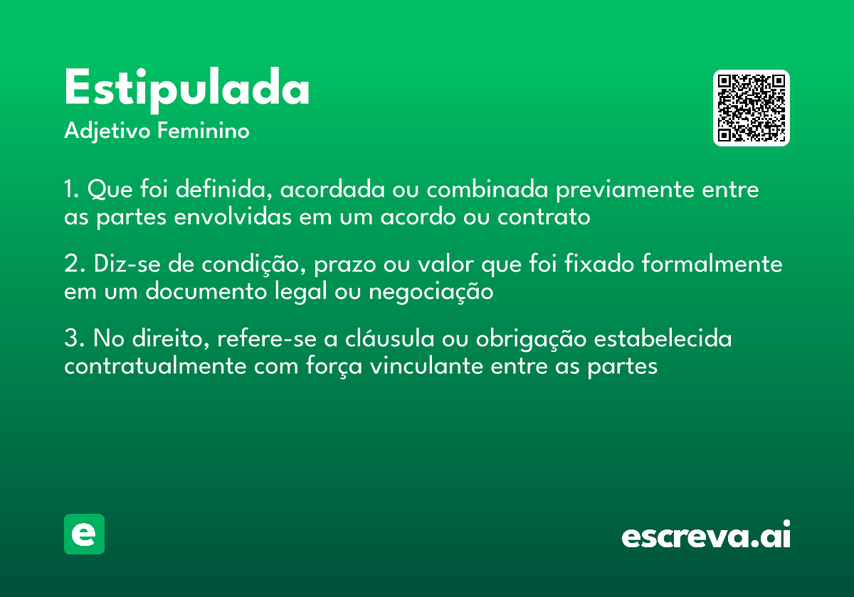 estipulada
