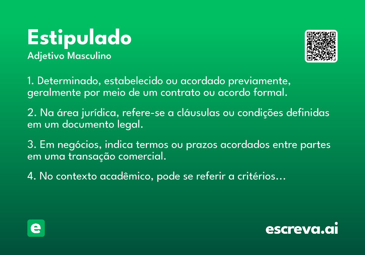 estipulado