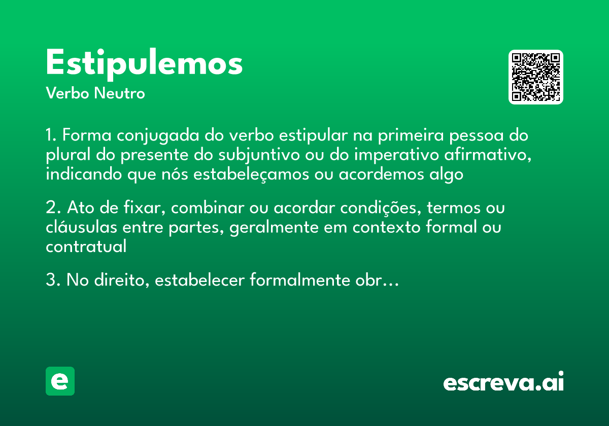 estipulemos
