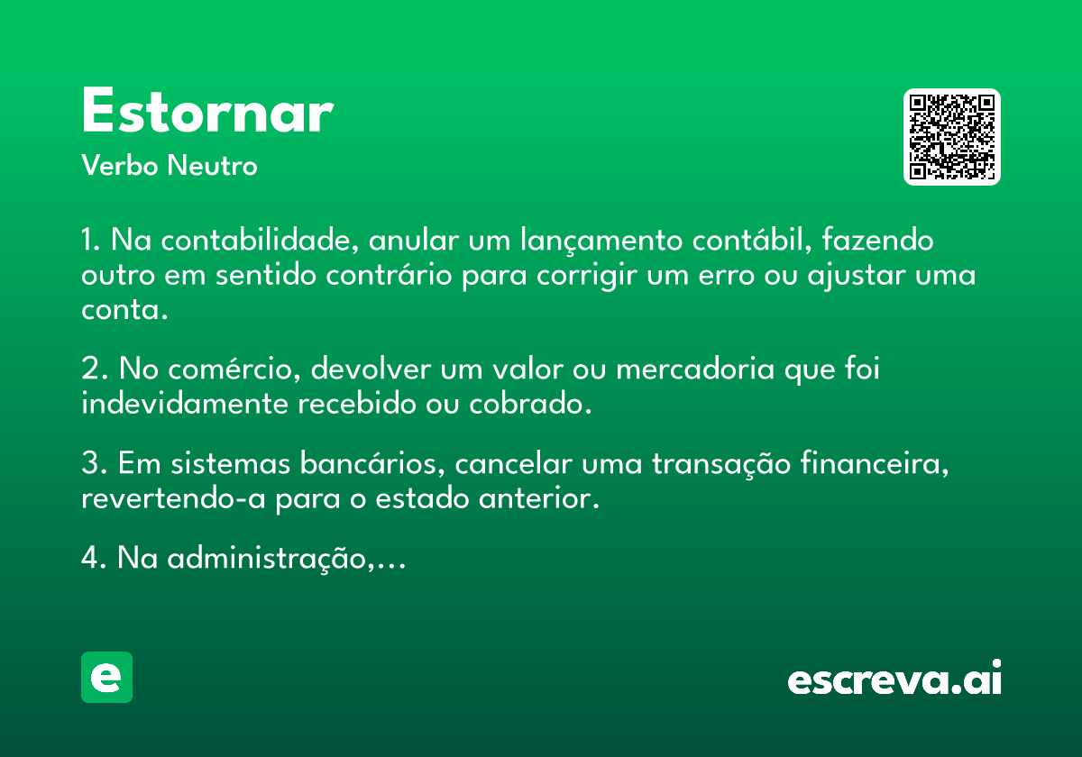 estornar