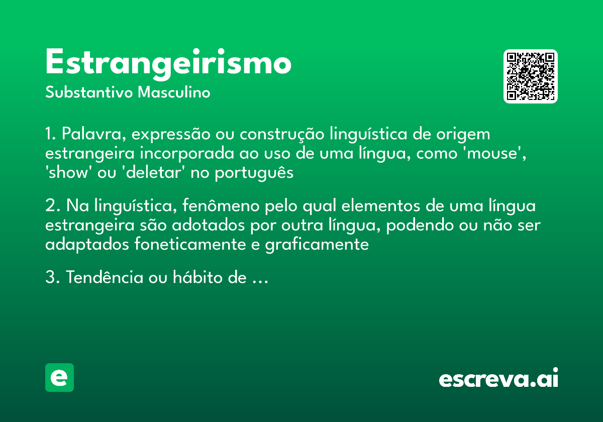 estrangeirismo