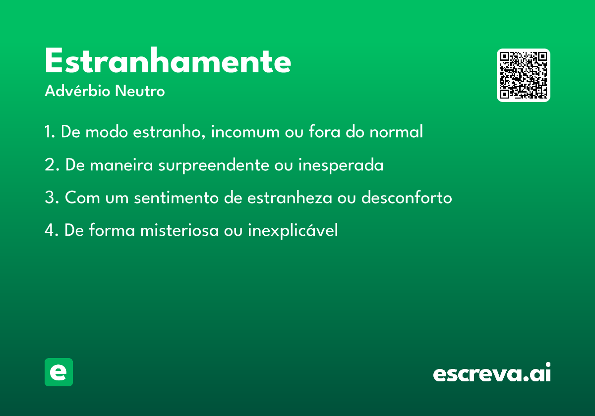 estranhamente