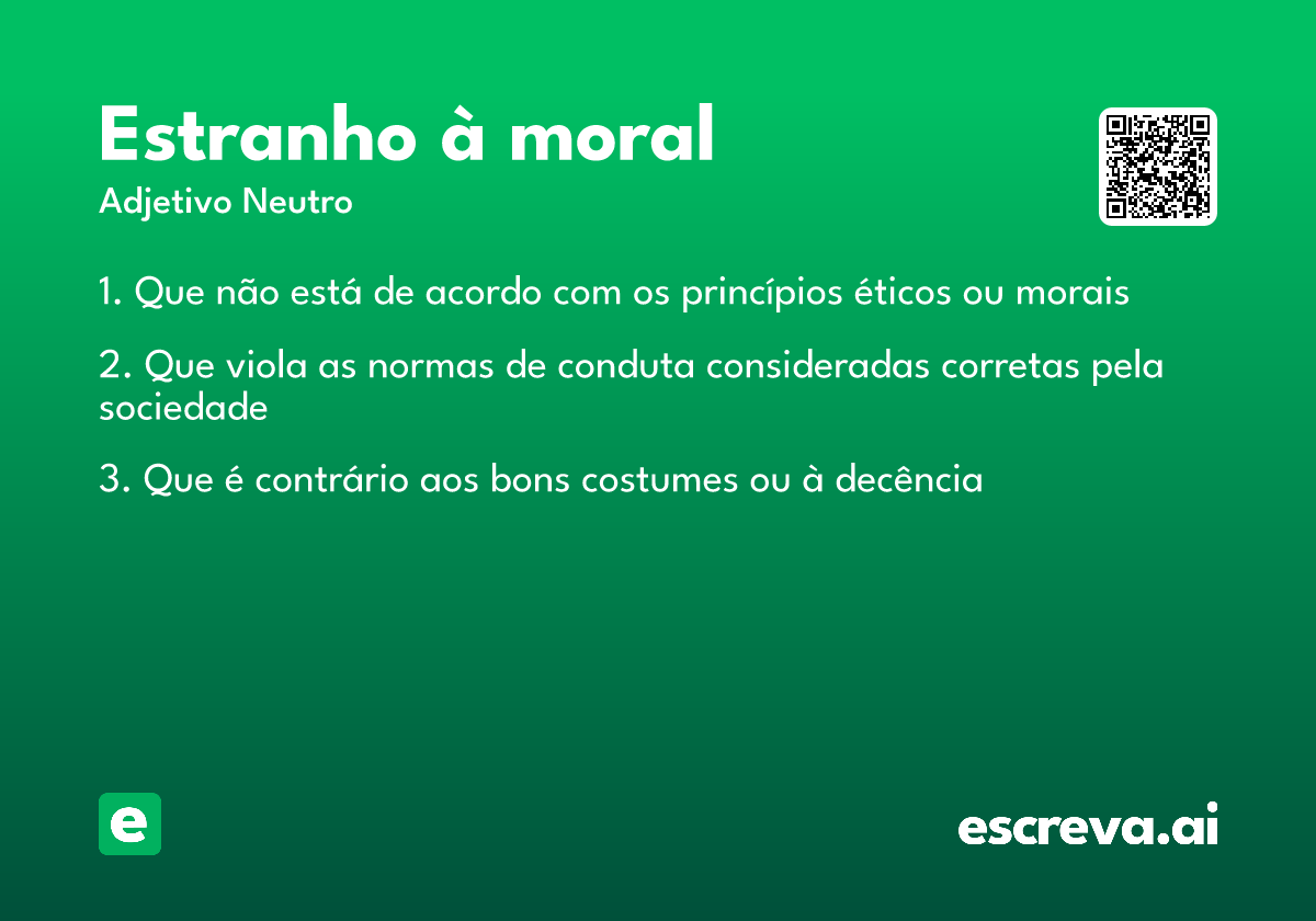 estranho à moral