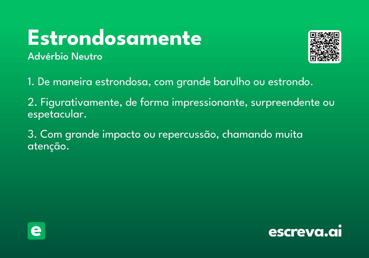 estrondosamente
