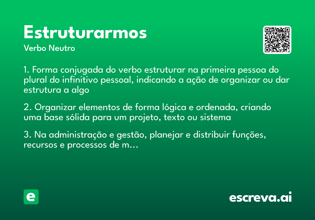 estruturarmos