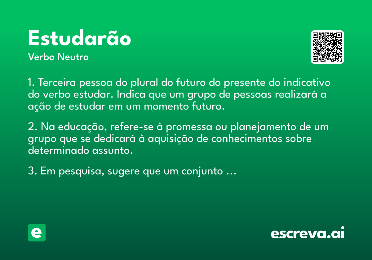 estudarão
