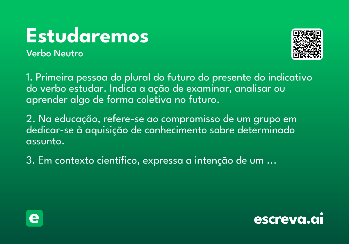 estudaremos