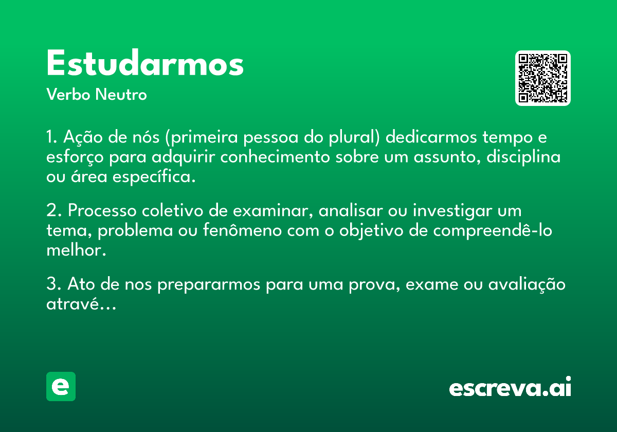 estudarmos