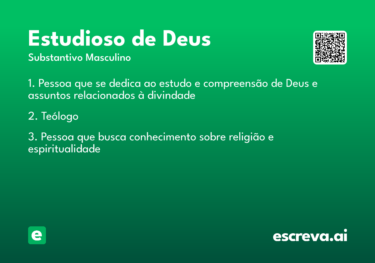 estudioso de Deus